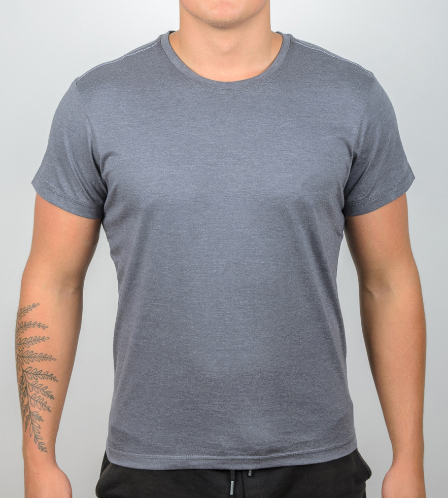 Футболка МЕЛАНЖ Однотонна 1300м (Уп.4шт M-XXL)