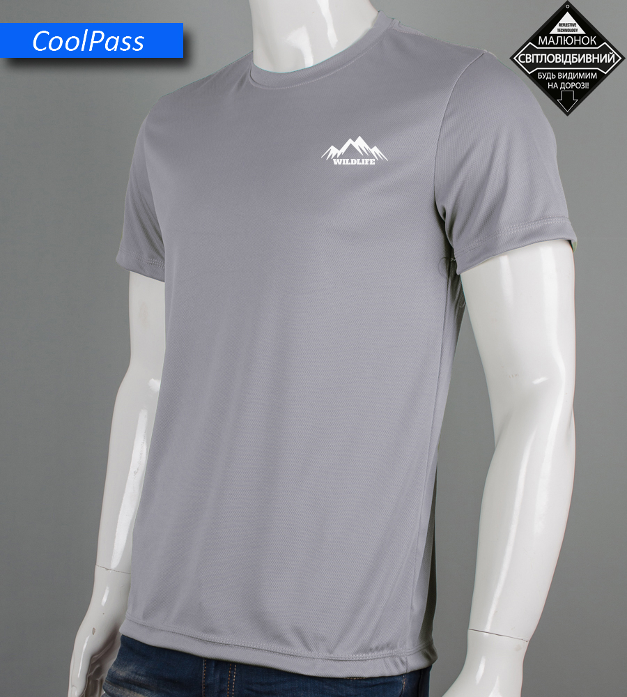Футболка Coolpass Wild Life Reflective 5516м (Уп.4шт M-XXL), Світло-сірий 1