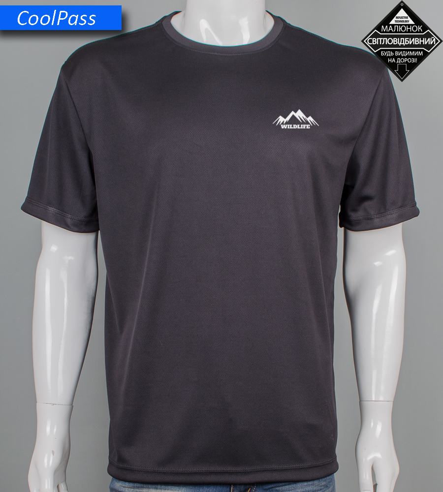 Футболка батал Coolpass Wild Life Reflective 5516б (Уп.4шт 3XL,4XL), Чорний 2