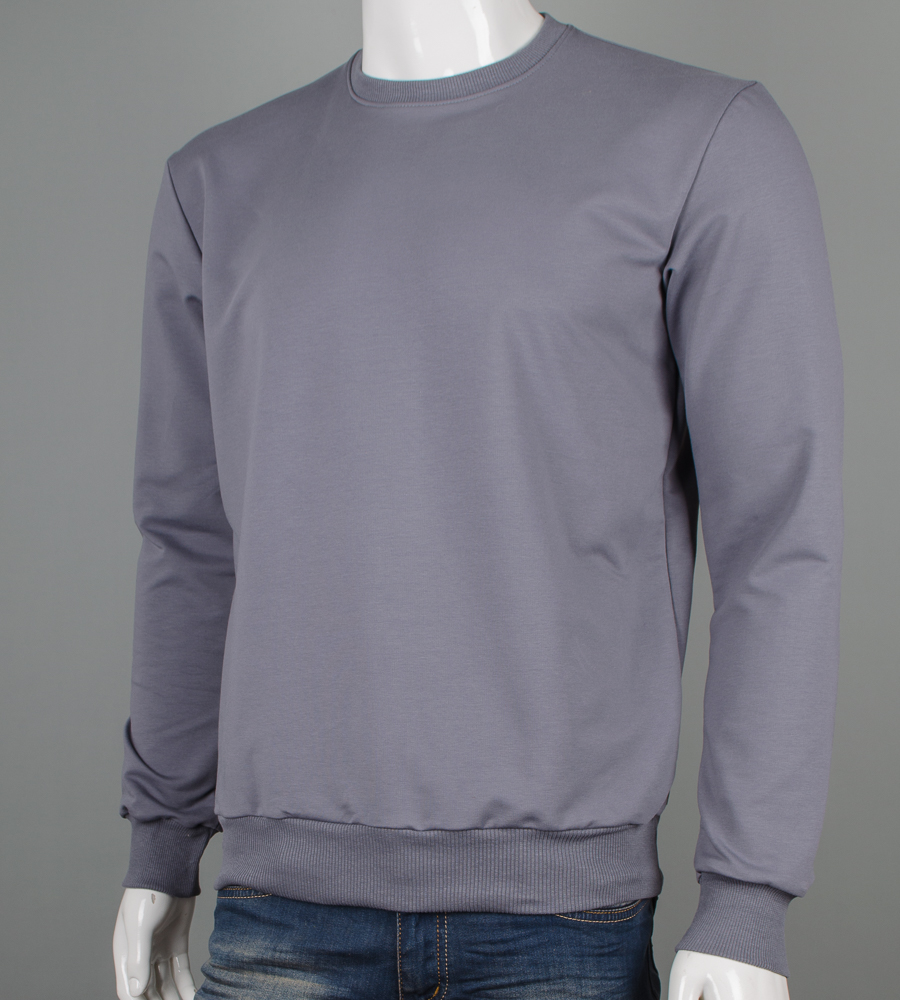 Світшот двонитка Однотонна Сірий 7300с,  (1шт)