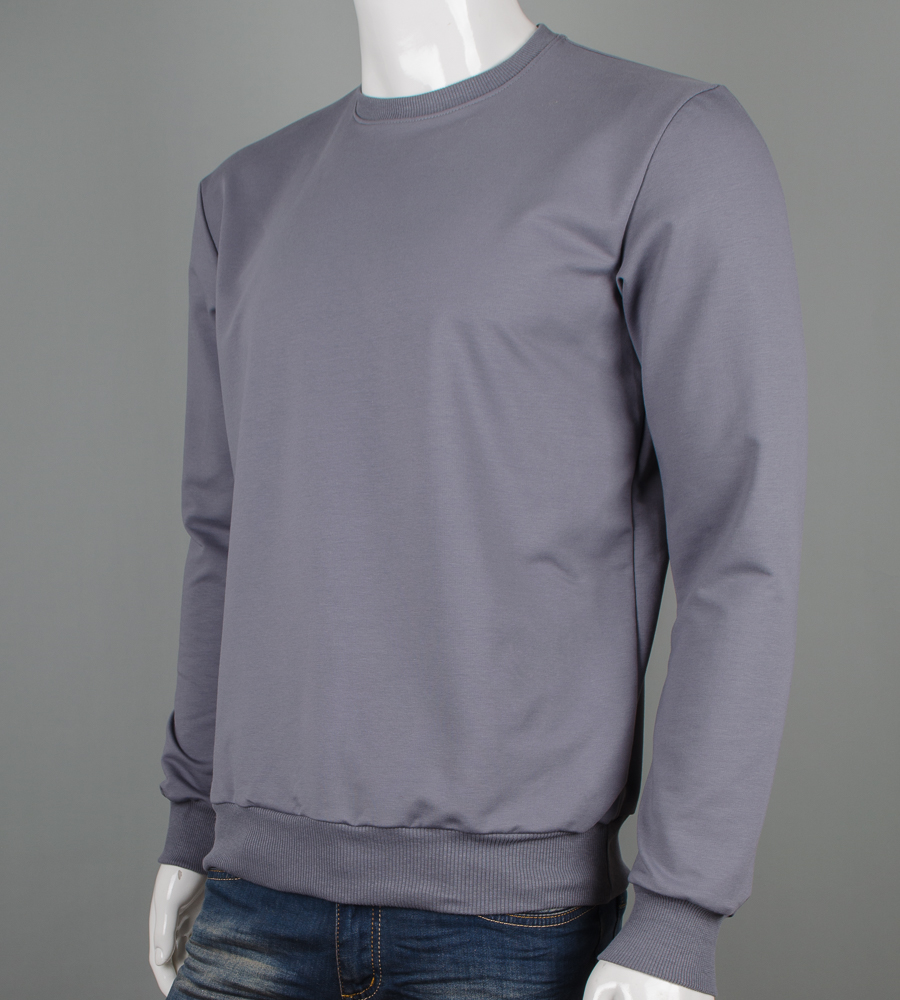 Світшот двонитка Однотонна Сірий 7300с,  (1шт)