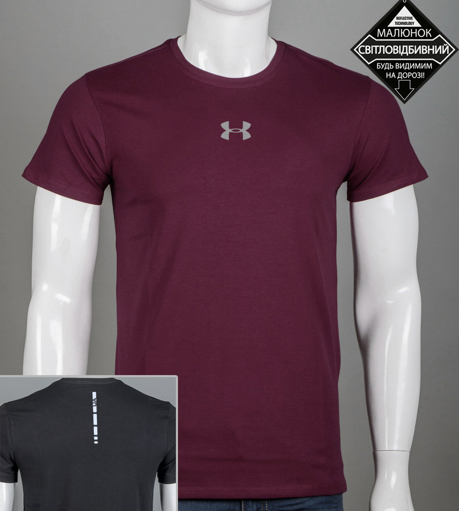 Футболка чоловіча Under Armour Reflective Марсала 2424м,  (1шт)