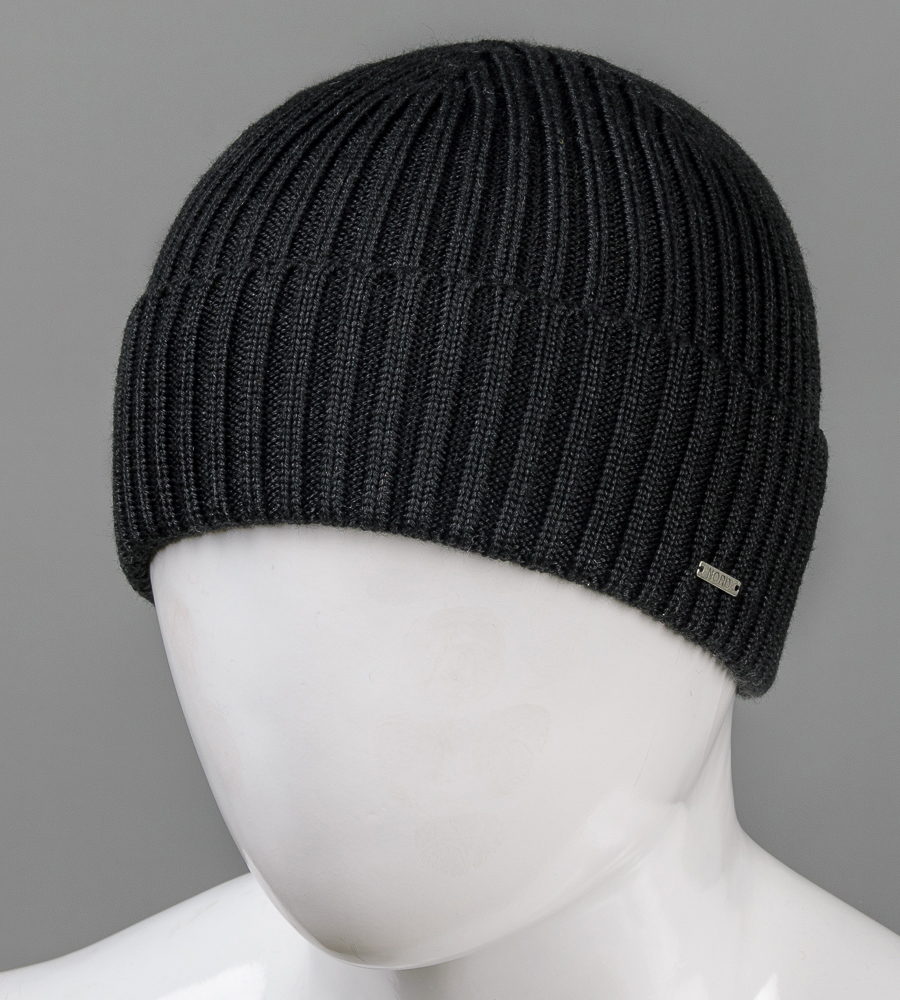 В'язана шапка з відворотом (210706)