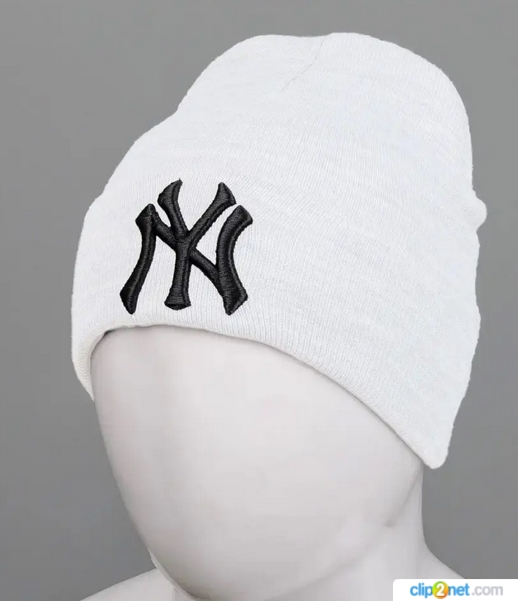 Шапка молодіжна з вишивкою NY (m33)