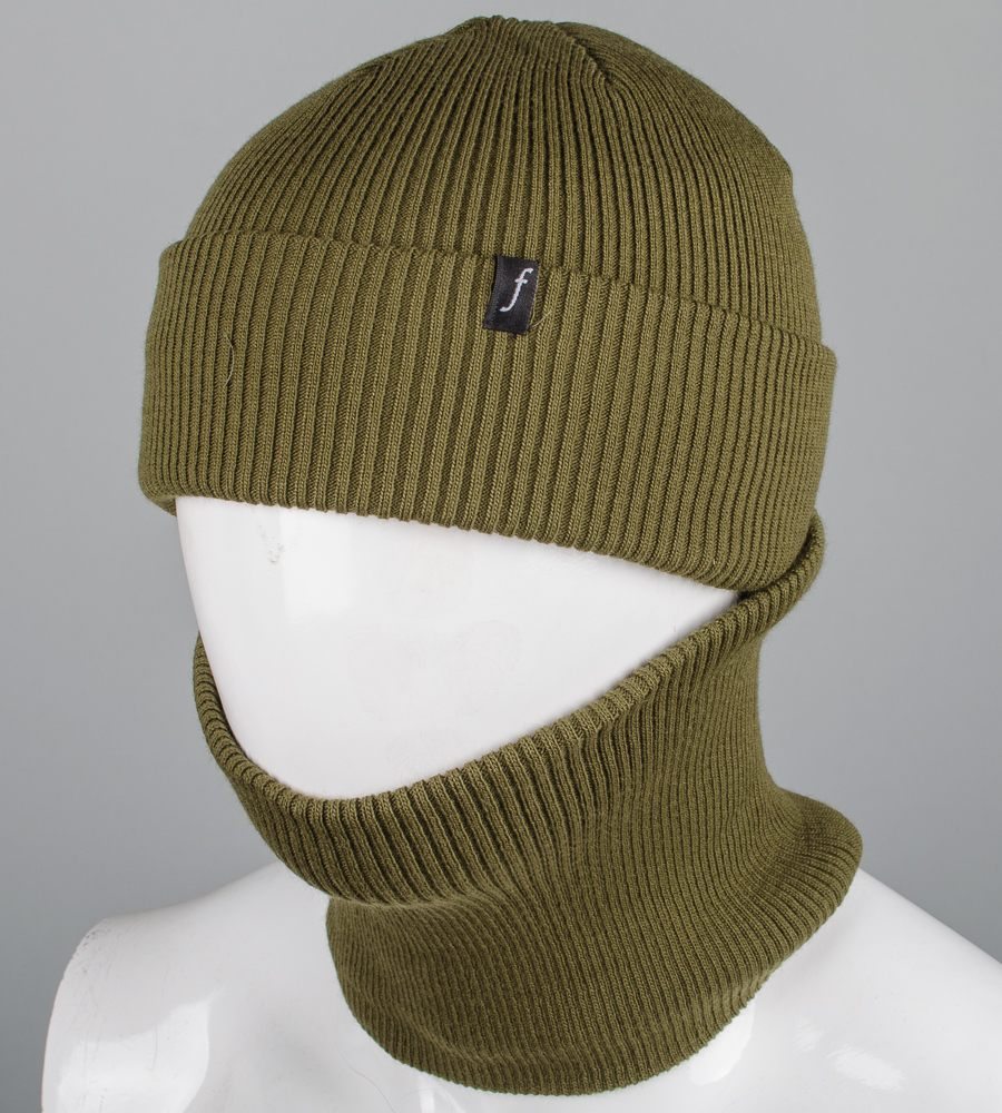Комплект "Чоловіча шапка "Резинка" із відворотом + Баф" (221206к)