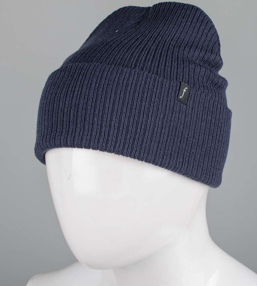 Подвійна шапка з відворотом "Рубчик" (23202)