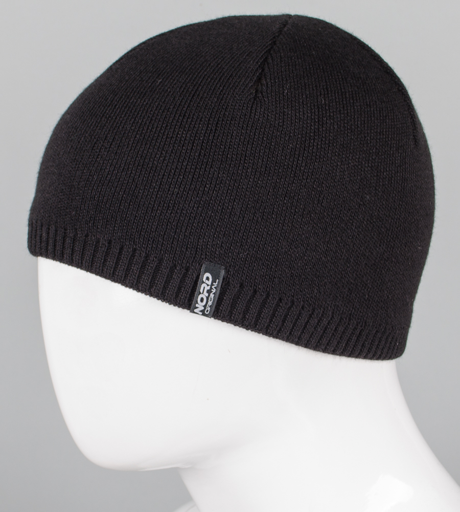 Шапка чоловіча без відвороту (251261) , Чорний 2