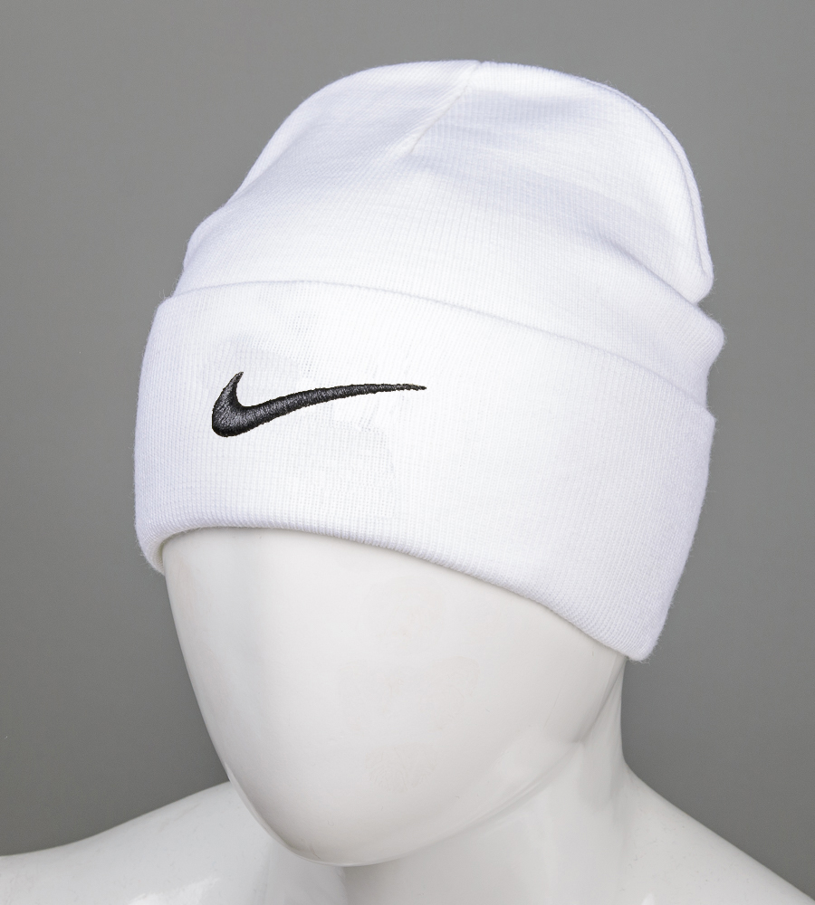 Шапка молодіжна з вишивкою Ne (m33), Білий 1