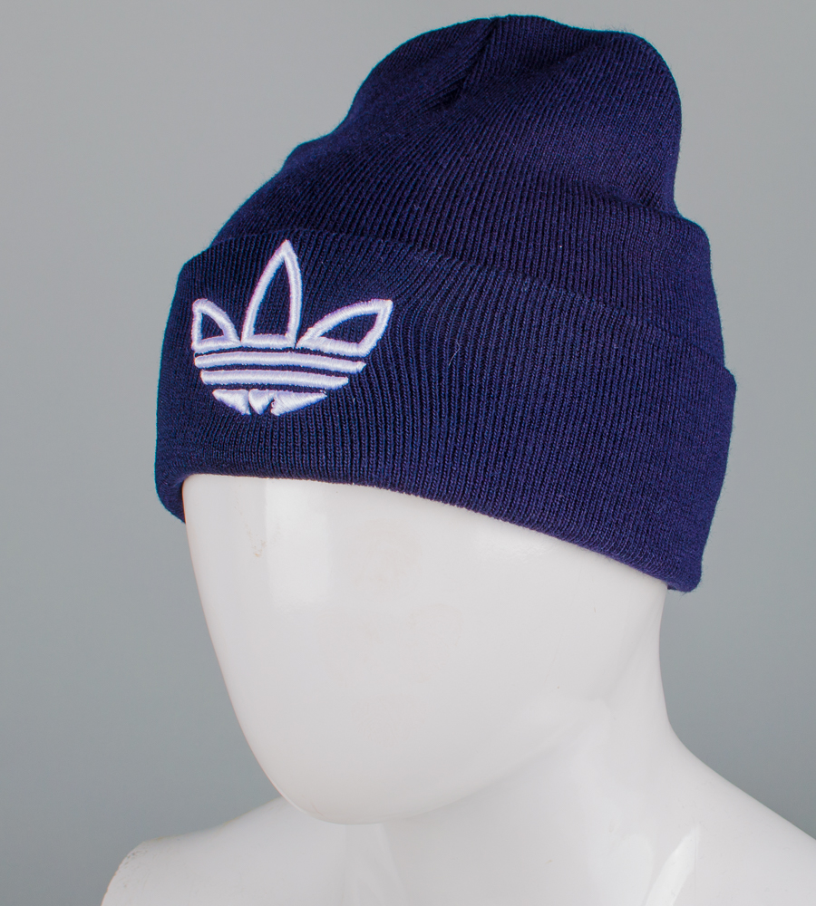 Шапка молодіжна з вишивкою А (m33) , Темно-синій 1