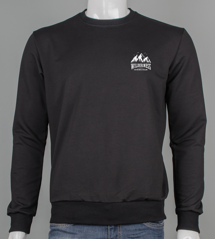 Світшот батал двонитка Wilderness 7405б (Уп.4шт 3XL,4XL), Чорний 1