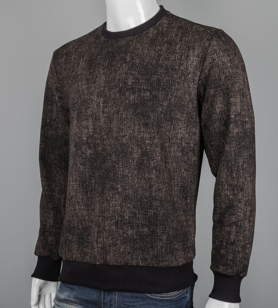 Світшот батал двонитка Однотонний 7300б (Уп.4шт 3XL,4XL), Чорний (крапки) 4