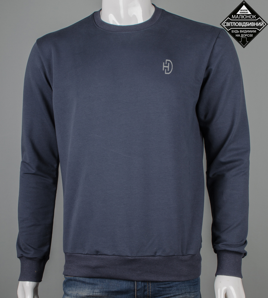 Світшот батал двонитка HD reflective 7602б (Уп.4шт 3XL,4XL), Графіт 1