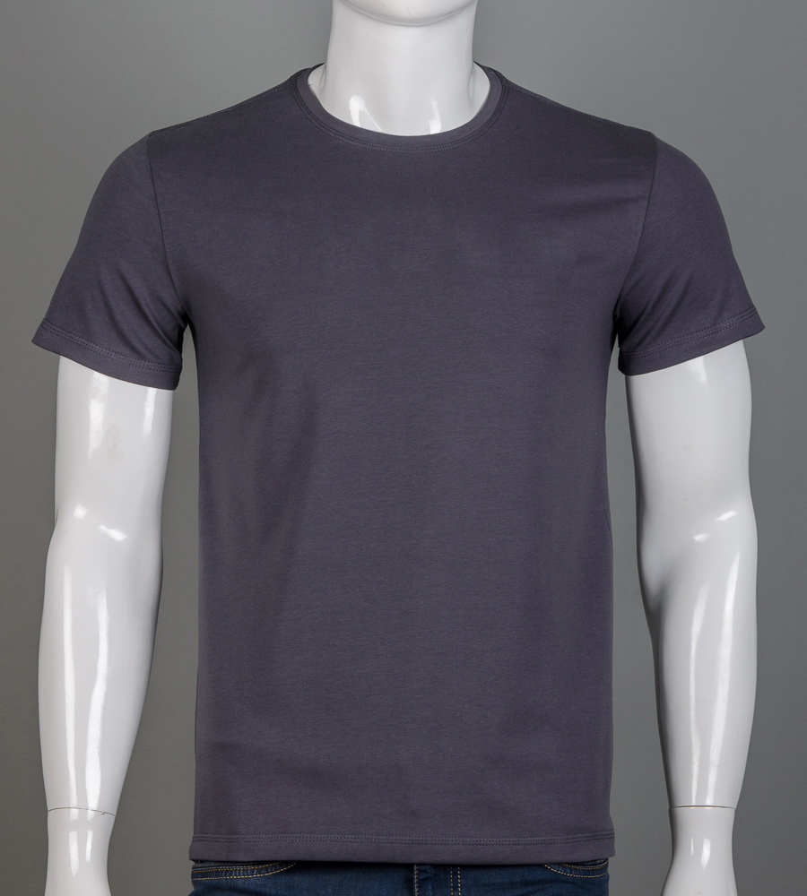 Футболка чоловіча Однотонна 2300м (Уп.4шт M-XXL), Графіт 1