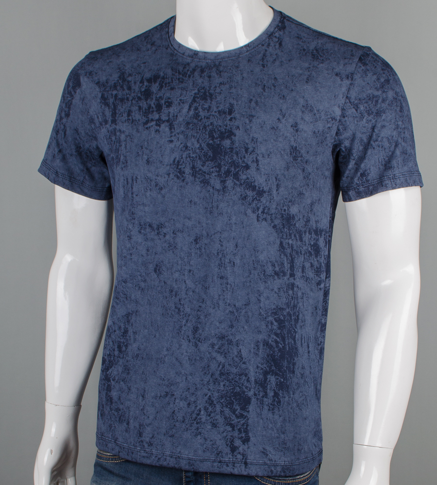 Футболка чоловіча Однотонна Мармур 2500м (Уп.4шт M-XXL), Темно-синій 2