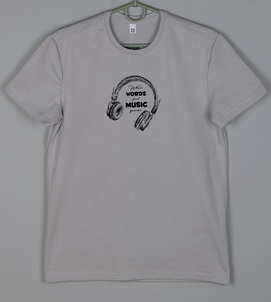 Футболка юніор Music 2526п (Уп.4шт XS, S), Світло-сірий 1