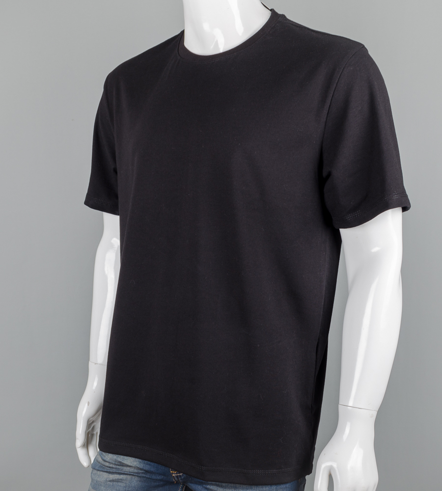 Футболка супер-батал Однотонна 2600сб (Уп.2шт 7XL,8XL), Чорний 3