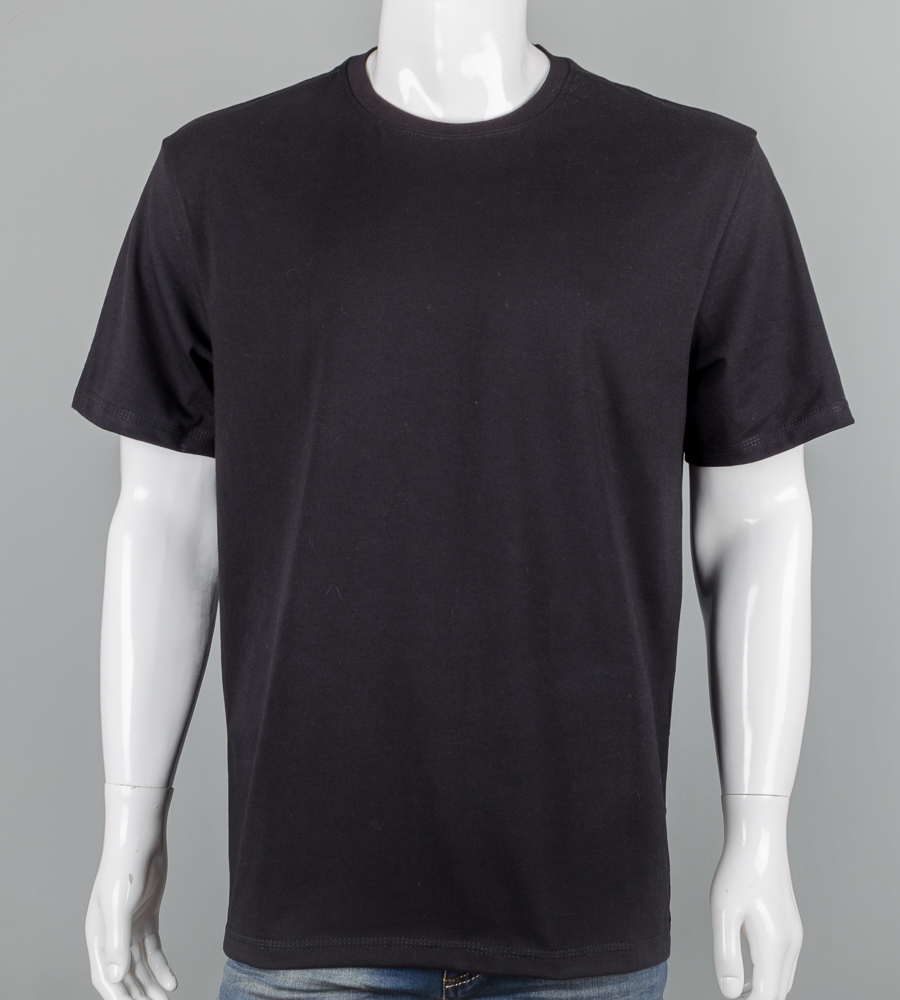 Футболка супер-батал Однотонна 2600сб (Уп.2шт 7XL,8XL), Чорний 2