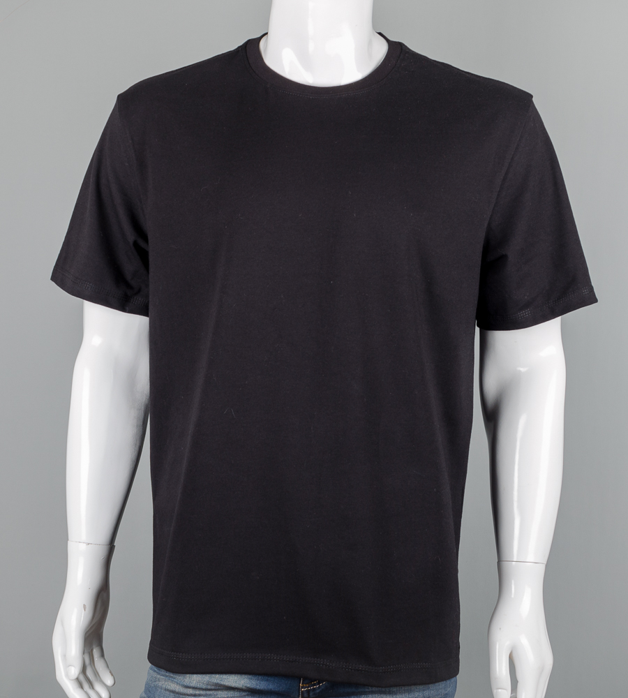 Футболка супер-батал Однотонна 2600сб (Уп.2шт 7XL,8XL), Чорний 1