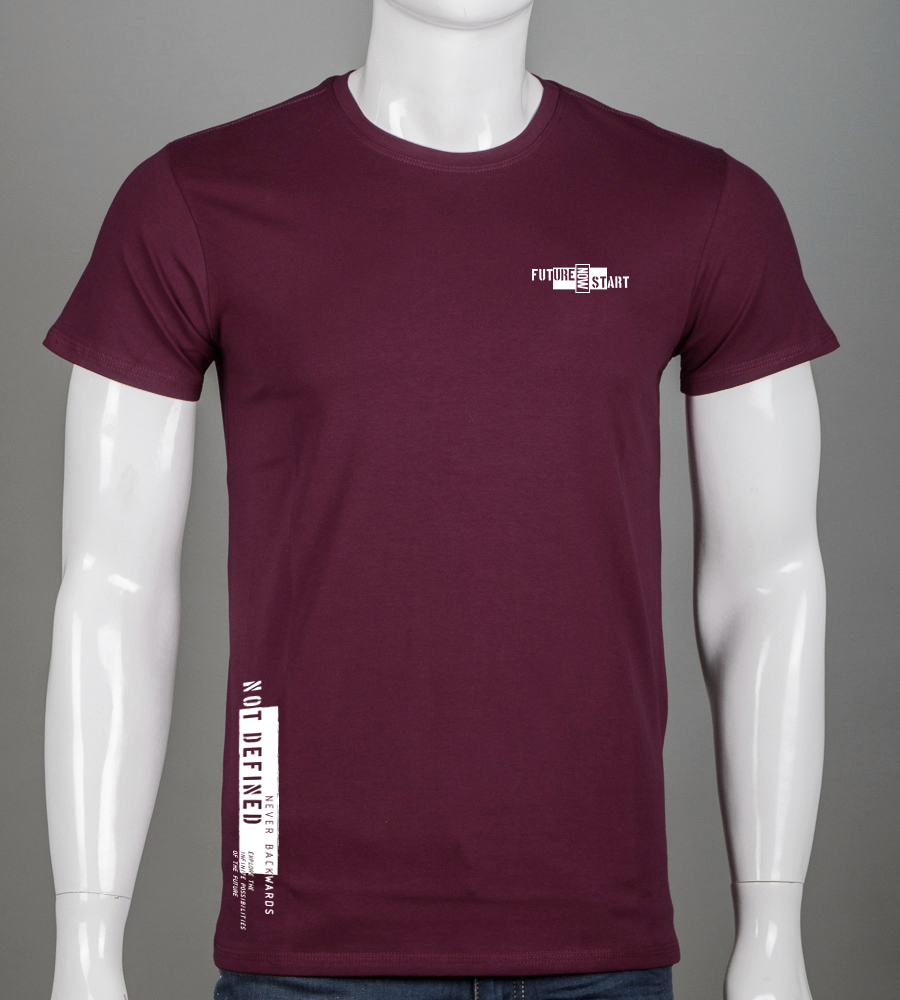 Футболка чоловіча Future 2616м (Уп.4шт M-XXL), Марсала 1