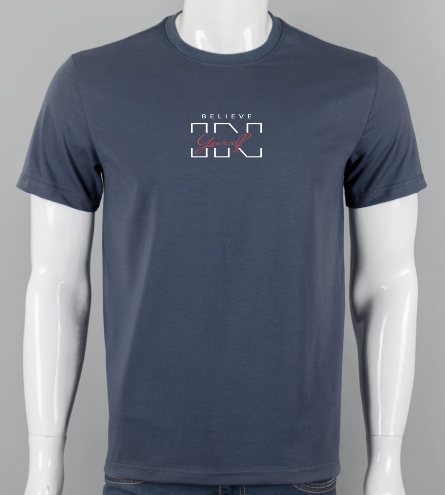 Футболка чоловіча Believe 2615м (Уп.4шт M-XXL), Графіт 1
