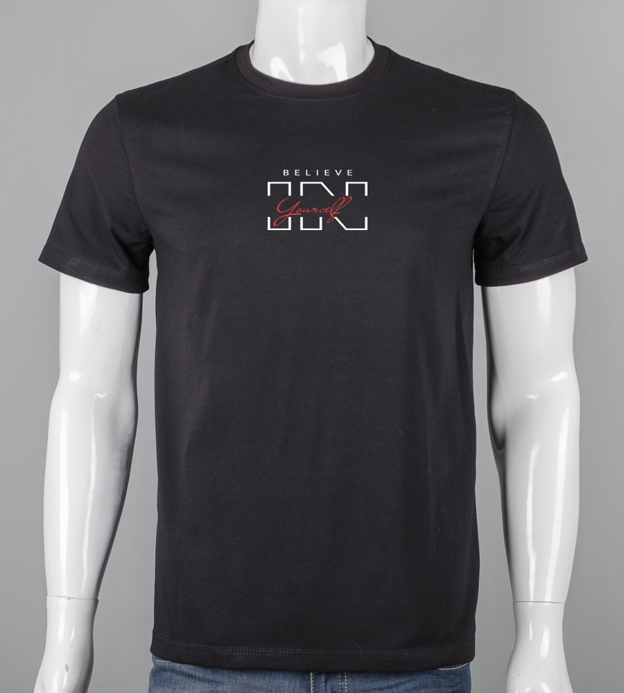 Футболка чоловіча Believe 2615м (Уп.4шт M-XXL), Чорний 1