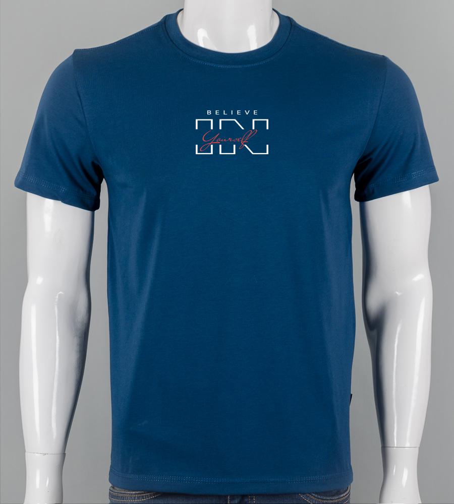 Футболка чоловіча Believe 2615м (Уп.4шт M-XXL), Петроль 1
