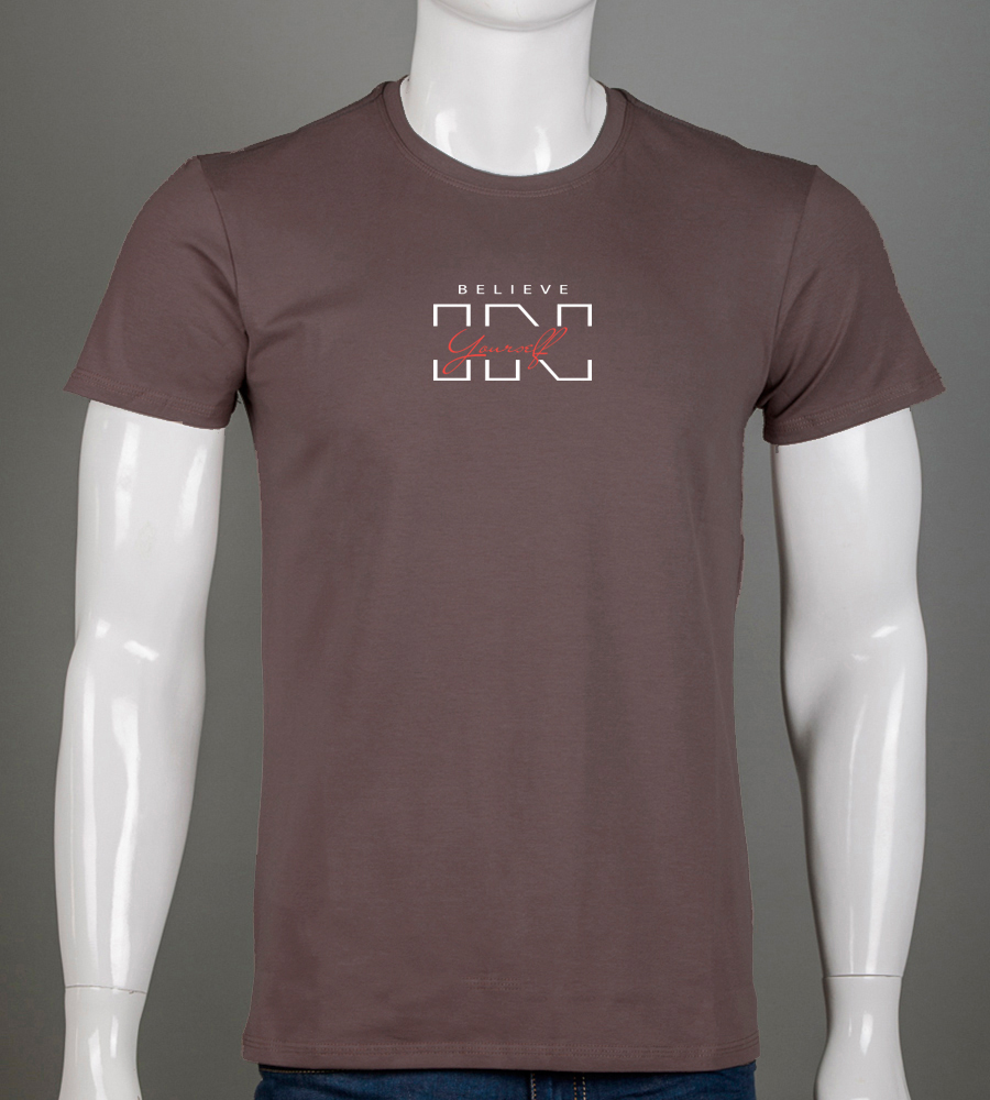 Футболка чоловіча Believe 2615м (Уп.4шт M-XXL), Коричневий 1