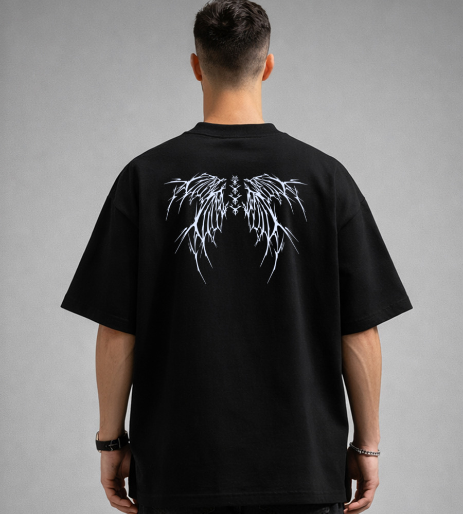 Футболка оверсайз Крила Чорний 3612м,  (1шт),  3