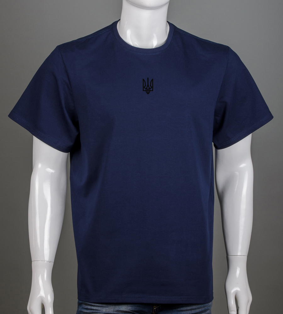 Футболка супер-батал Тризуб 2401вб (Уп.2шт 7XL,8XL), Темно-синій 1