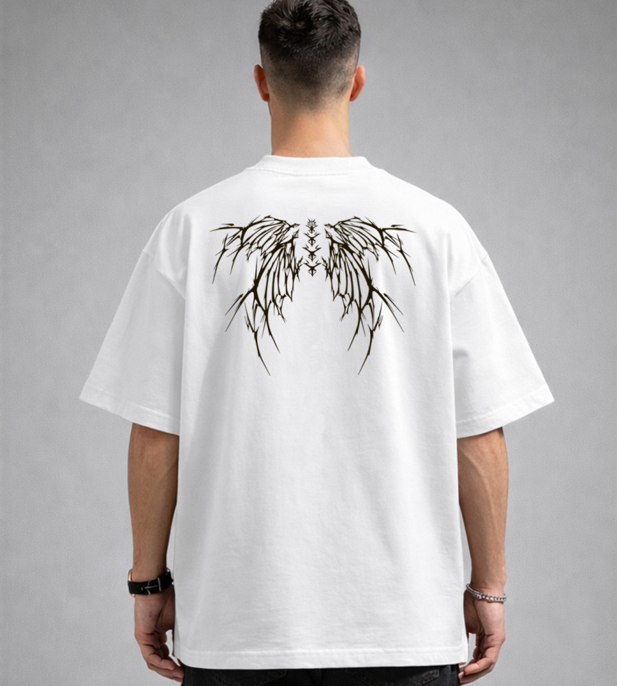 Футболка оверсайз Крила Білий 3612м,  (1шт),  3