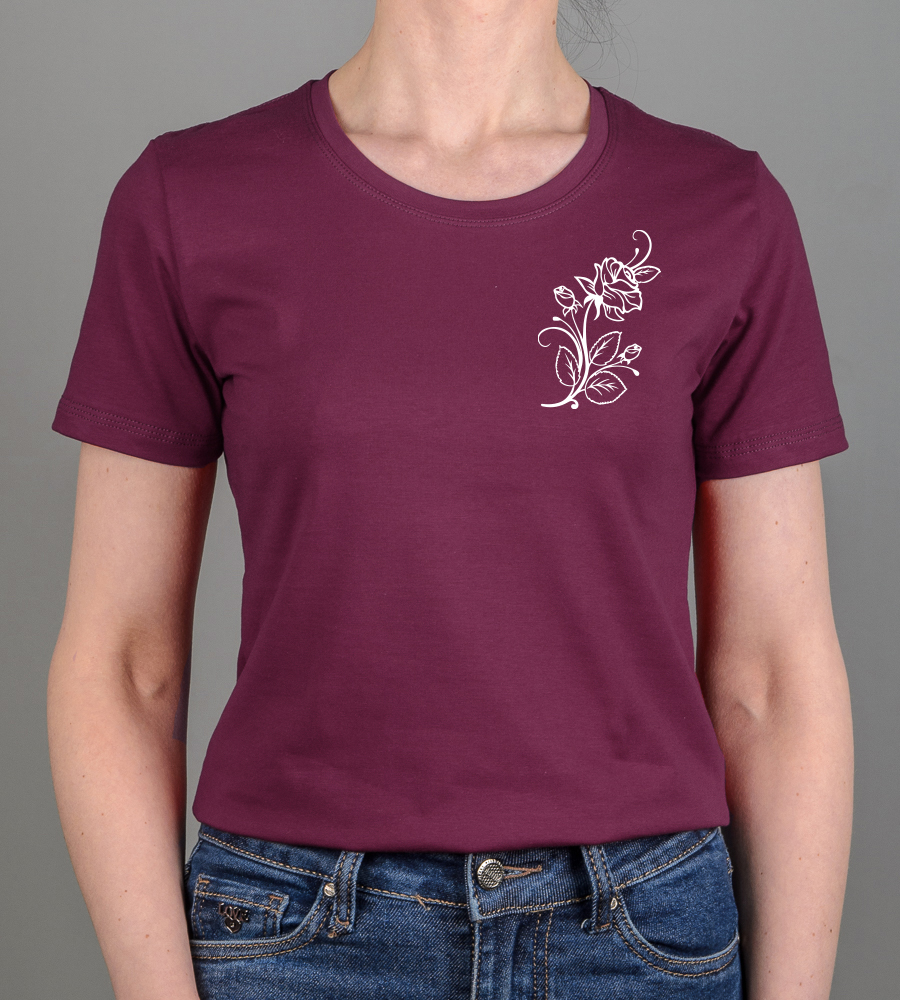 Футболка жіноча Rose 2582ж (Уп.4шт M-XXL), Марсала 1