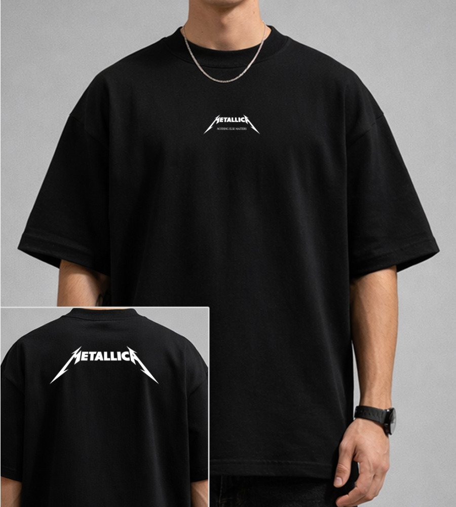 Футболка оверсайз Стрейч Metallica 4413м (Уп.4шт M-XXL), Чорний 1