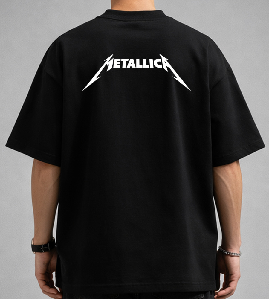 Футболка оверсайз Стрейч Metallica 4413м (Уп.4шт M-XXL), Чорний 3