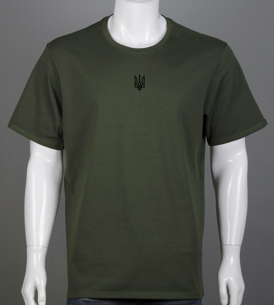Футболка батал Тризуб 2401б (Уп.4шт 3XL,4XL), Хакі 1