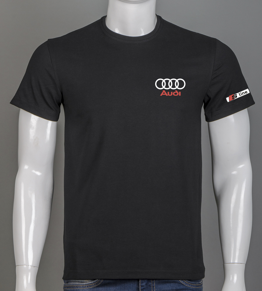 Футболка чоловіча AUDI 2250м (Уп.4шт M-XXL), Чорний 1