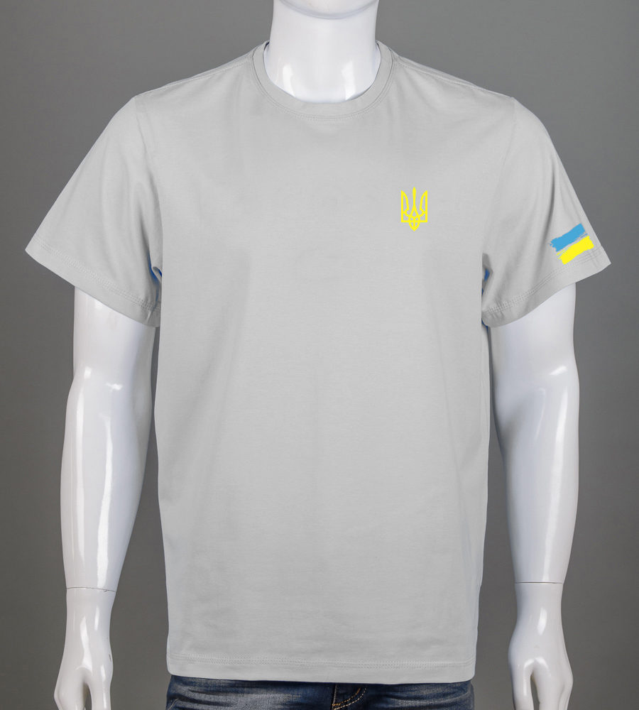 Футболка супер-батал Тризуб UA 2306сб (Уп.2шт 5XL,6XL), Світло-сірий 1
