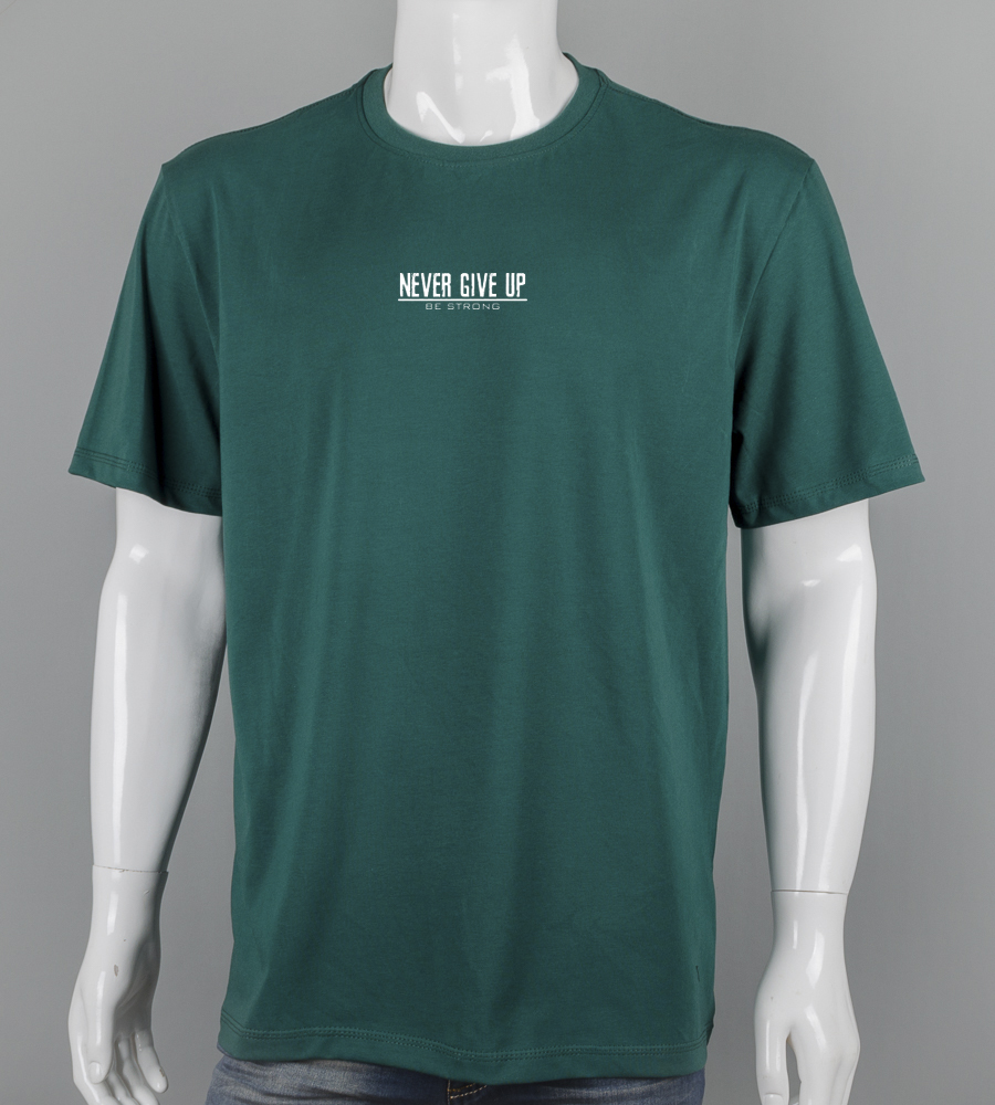 Футболка батал Never Give Up 2422б (Уп.4шт 3XL,4XL), Смарагдовий 1