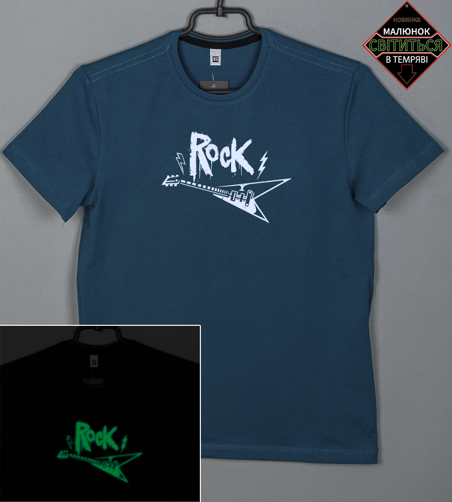 Футболка юніор Rock 2524п (Уп.4шт XS, S), Петроль 1