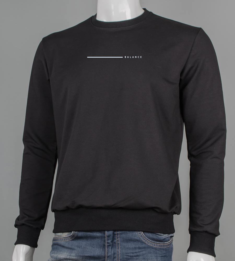 Світшот батал двонитка Balance 7623б (Уп.4шт 3XL,4XL), Чорний 1