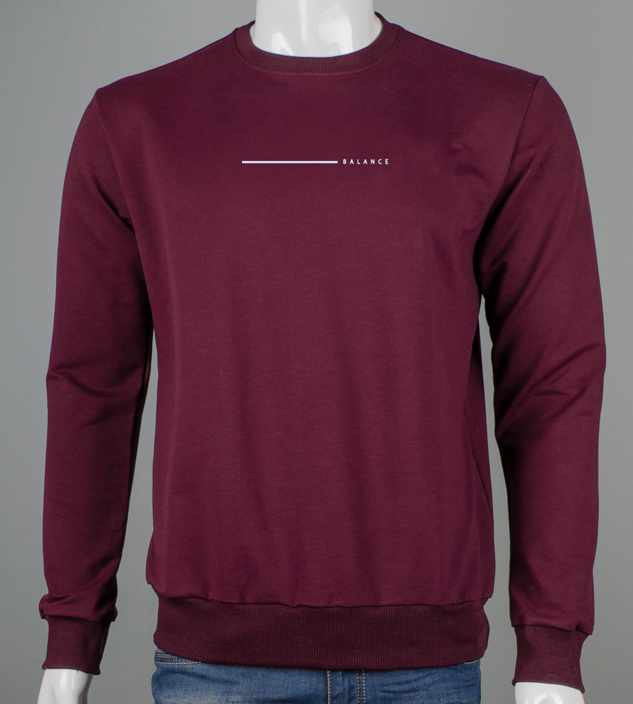 Світшот двонитка Balance 7623с (Уп.4шт M-XXL), Марсала 1