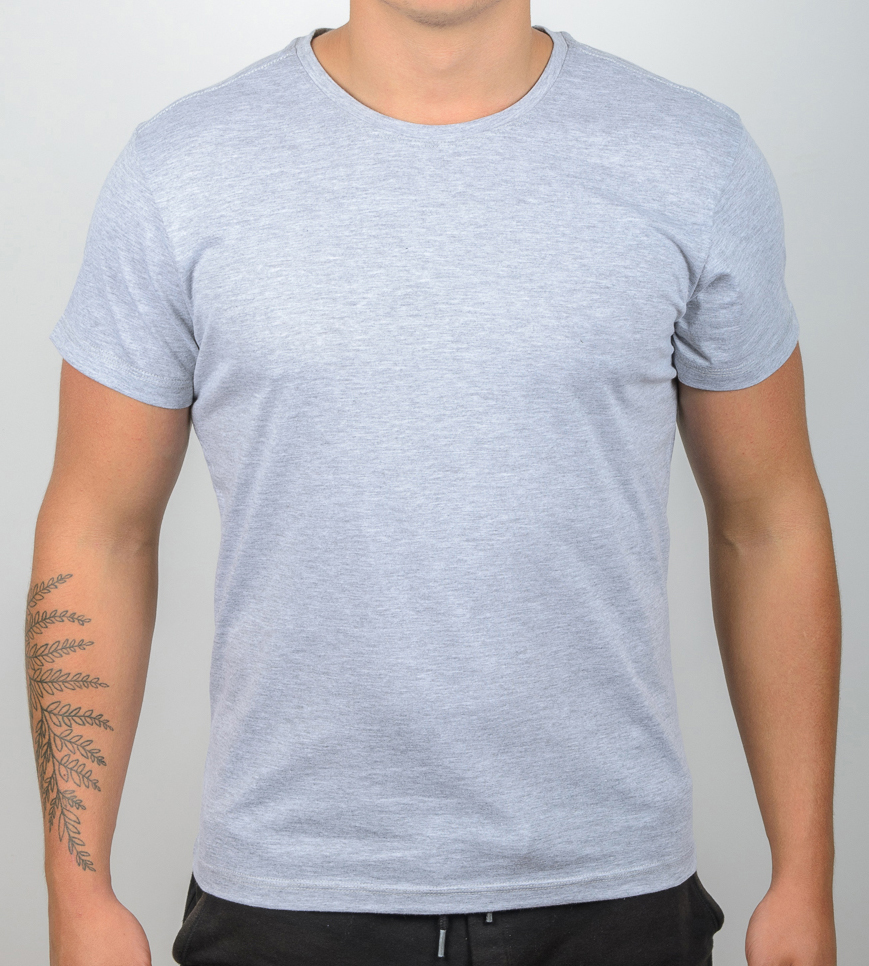 Футболка МЕЛАНЖ Однотонна 1300м (Уп.4шт M-XXL)