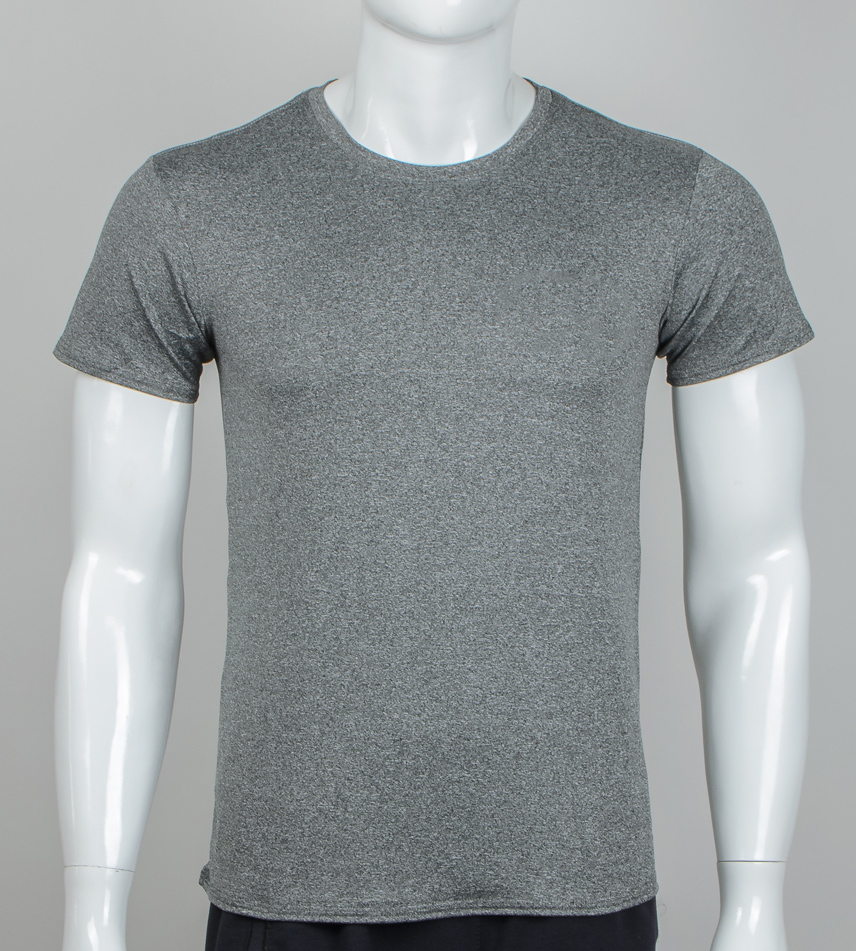 Футболка чоловіча Однотонна Св.Сірий меланж 2300м,  (1шт)