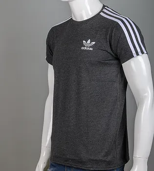 Футболка МЕЛАНЖ Adidas 1223м (Уп.4шт M-XXL), Т.Сірий меланж