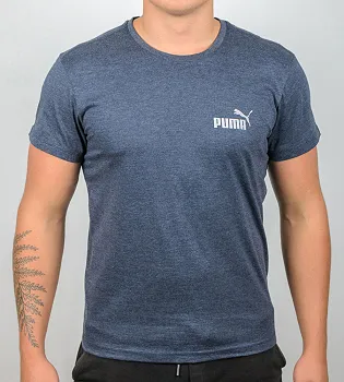 Футболка МЕЛАНЖ PUMA 1108м (Уп.4шт M-XXL), Т.Синій меланж
