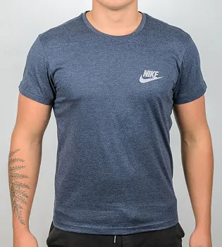 Футболка МЕЛАНЖ NIKE 1109м (Уп.4шт M-XXL), Т.Синій меланж