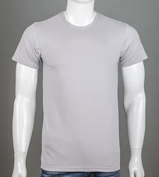 Футболка чоловіча Однотонна Світло-сірий 2300м,  (1шт), M