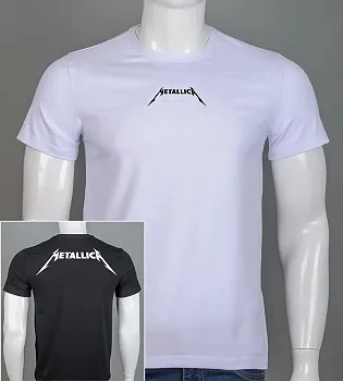 Футболка чоловіча Metallica 2413м (Уп.4шт M-XXL), Білий