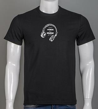 Футболка чоловіча Music 2526м (Уп.4шт M-XXL), Чорний