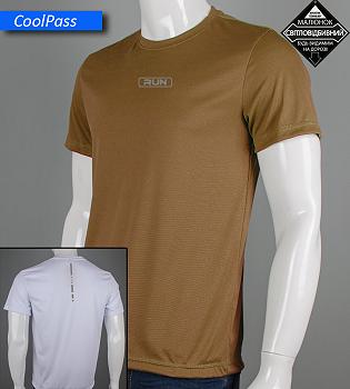 Футболка Coolpass RUN Reflective 5414м (Уп.4шт M-XXL), Койот