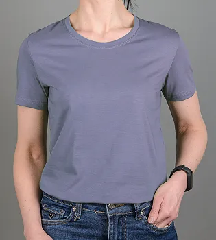 Футболка жіноча Однотонна 2300ж (Уп.4шт M-XXL), Сірий